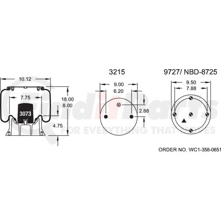 W013589071 by FIRESTONE - Airide Air Spring Reversible Sleeve 1T15M-4