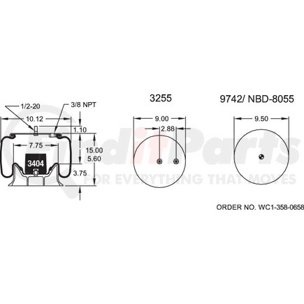 W013589078 by FIRESTONE - 1T15M2 AIR SPRING