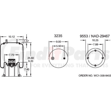 W013589240 by FIRESTONE - 1T15M9 AIR SPRING