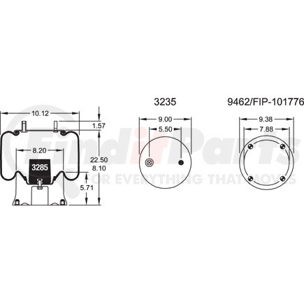 W013589275 by FIRESTONE - 1T15V8 AIR SPRING