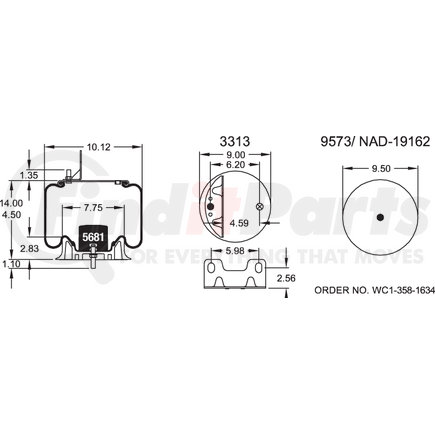 W013589339 by FIRESTONE - 1T15M2 AIR SPRING