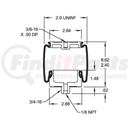 Firestone W023587031 Suspension Air Spring Kit Air Spring Sleeve Style