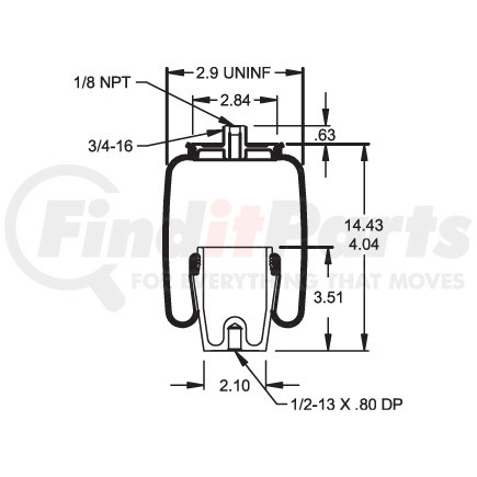 W023587042 by FIRESTONE - Air Spring Sleeve Style