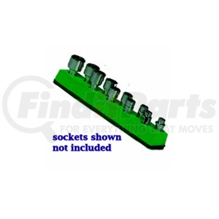 485 by MECHANIC'S TIME SAVERS - 1/4 in. Drive Universal Magnetic Green Socket Holder   5-14mm