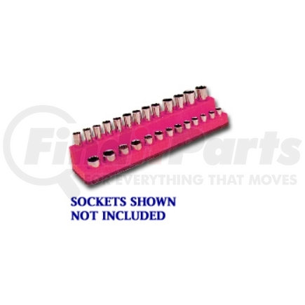 722 by MECHANIC'S TIME SAVERS - 1/4 in. Drive Magnetic Hot Pink Socket Holder   4-14mm