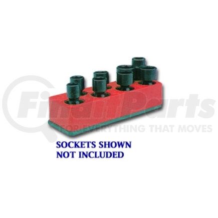 887 by MECHANIC'S TIME SAVERS - 3/8 in. Drive Universal Rocket Red 8 Hole Impact Socket Holder