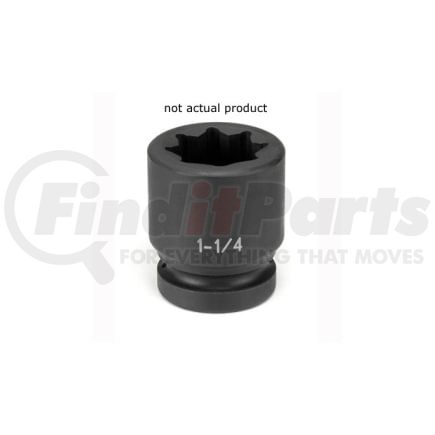 Grey Pneumatic 4544S 1" Drive x 1-3/8" Standard Impact Socket- 8 Point