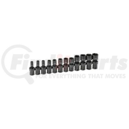 9712UM by GREY PNEUMATIC - 12 Pc. 1/4" Surface Drive 6 Point Metric Standard Universal Socket Set