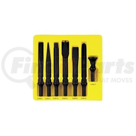 CS807 by GREY PNEUMATIC - 7 Pc. .498 Shank H.D. Chisel Set