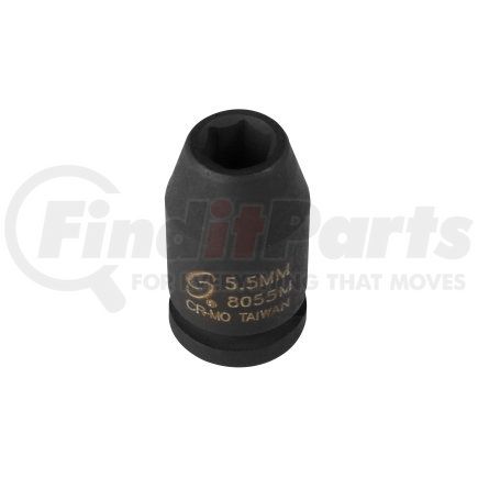 8055M by SUNEX TOOLS - 1/4" DR. 5.5MM IMPACT SOCKET