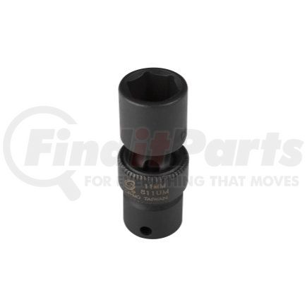 811UM by SUNEX TOOLS - 1/4" Drive 6 Point Universal Impact Socket 11mm