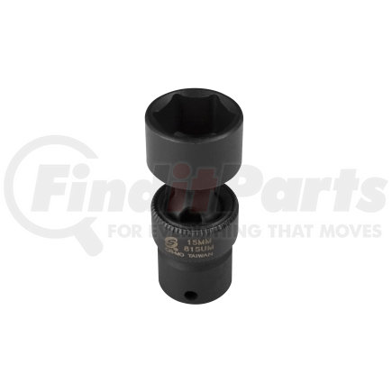 815UM by SUNEX TOOLS - 1/4" Drive 6 Point Universal Impact Socket 15mm