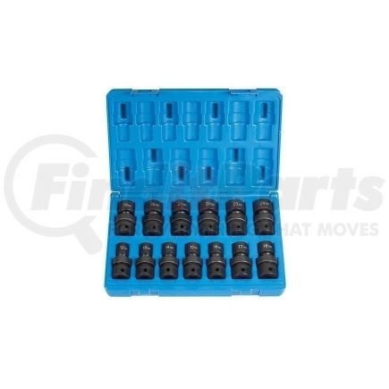 1713UM by GREY PNEUMATIC - 13-Piece 1/2 in. Drive 12-Point Metric Universal Impact Socket Set