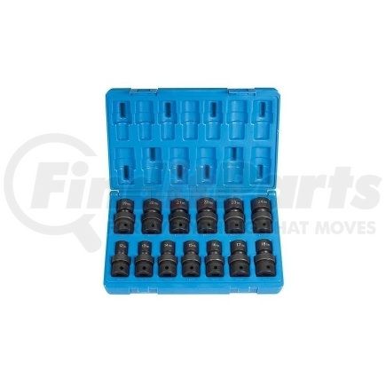 1713UM by GREY PNEUMATIC - 13-Piece 1/2 in. Drive 12-Point Metric Universal Impact Socket Set