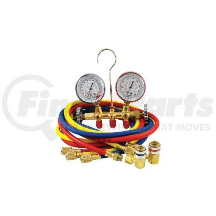Mountain LX1001 R134A Brass Manifold Gauge Set with Couplers