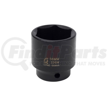 236M by SUNEX TOOLS - 1/2" Drive Impact Socket, 36mm