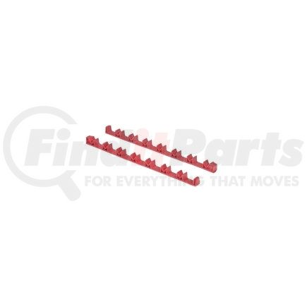 6040 by ERNEST - 14 Tool No-Slip Low Profile Screwdriver Rails, Red