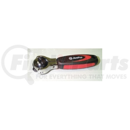 Ampro Tools T19000 Ratchet, 1/4 Drive, Stubby, Spinner Head