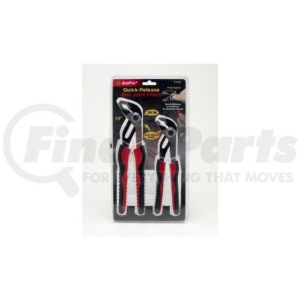 Ampro Tools T19150 Box Joint Plier Set, 2 Piece, Quick Release Push Button, 8 and 10 inch