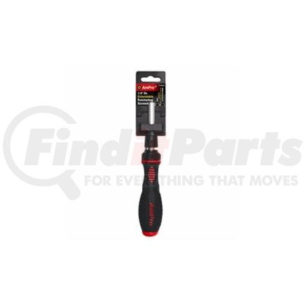 Ampro Tools T19453 Ratcheting Screwdriver, Extendable, 1/4 Drive, Extends 1 1/4 inch to 5 1/2 inch