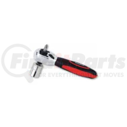 Ampro Tools T19076 Ratchet and Bit Driver, 1/4 inch, Stubby,2 in 1 Head Design for Both Sockets and Bits