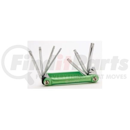Ampro Tools T19431 Torx Key Set, 7 Piece, Foldable, Magnetic Tips, T10 to T40