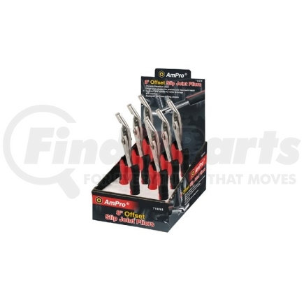 Ampro Tools T19268 Slip Joint Plier, Offset, 8 inch
