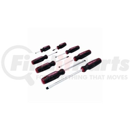 Ampro Tools T19438 Screwdriver Set, 8 Piece, Cushion Grip, Phillips &Slotted