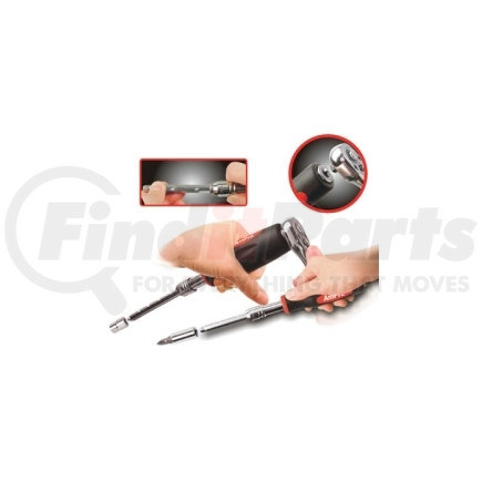 Ampro Tools T19424 Bit Driver and 1/4 inch Drive Adjustable Socket, Extends 7 1/2 inch to 12 1/2 inch