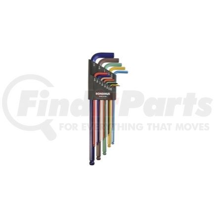 Bondhus Corp. 69637 Hex Key Set Bondhus 69637 Set 13 ColorGuard™ Ball End L-Wrenches - Extra Long Arm (.050"-3/8")