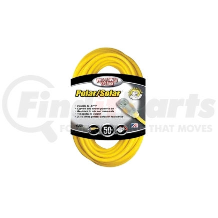 1688-0002 by COLEMAN CABLE PRODUCTS - 50 Foot Extension Cord Yellow