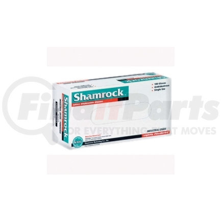 61413 by SHAMROCK - Latex Gloves, Disposable, Large, Powdered, Non-Sterile, Fully Textured, 100 per Box