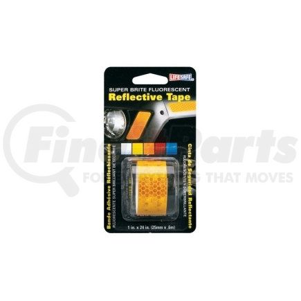 RE184 by INCOM MFG - Fluorescent Reflective Tape, Super Brite Yellow, 1" x 24" Roll, Provides Long Distance Visibilty