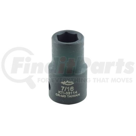 KTI-33114 by K-TOOL INTERNATIONAL - 1/2in. Drive Shallow 6 Point Impact Socket 7/16in.