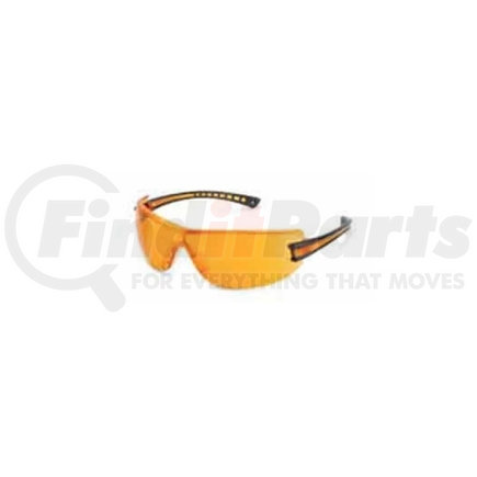 19GB77 by GATEWAY SAFETY - Safety Glasses, Luminary, Wraparound Orange Anti-Scratch Lens, Black Temple, Lightweight