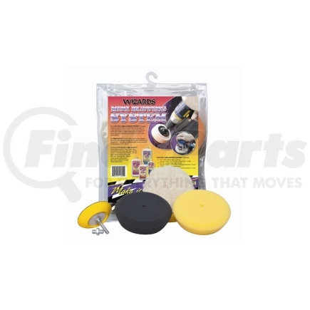 11250 by RJ STAR - Mini Buffing System, Includes Three Assorted Mini Pads and Backing Plate