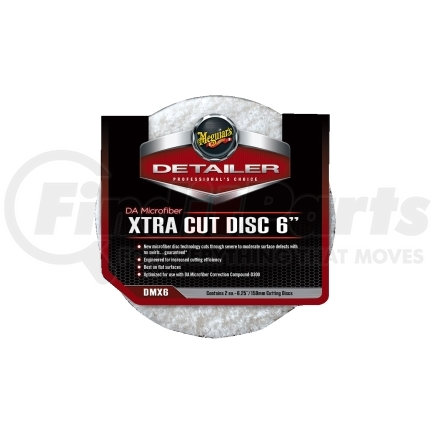 DMX6 by MEGUIAR'S - DA Microfiber Xtra Cut Disc, 6"
