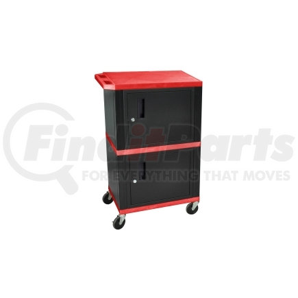 WT50R by LUXOR - 42" Red Tuffy Audio-Visual Double Cabinet - 200 lb. Capacity