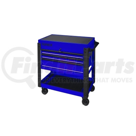 8035XTBL by SUNEX TOOLS - 3 Drawer Utility Cart with Sliding Top - Blue