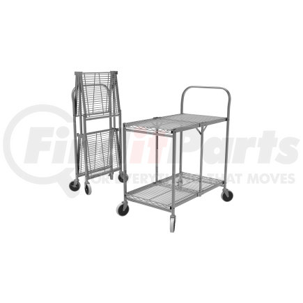 WSCC-2 by LUXOR - Two-Shelf Collapsible Wire Utility Cart