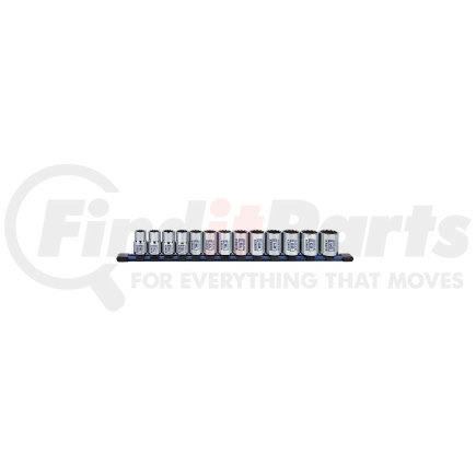 Sunex Tools 28102C 13 Pc. 1/2" Dr Standard Socket Set-MM 12pt Rail