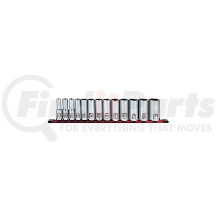 Sunex Tools 29002D 13 Pc. 1/2" Dr Deep Socket Set-SAE 6pt Rail