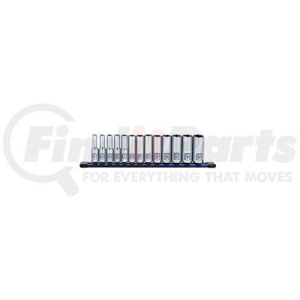 Sunex Tools 39101D 13 Pc. 3/8" Dr Deep Socket Set-MM 6pt Rail