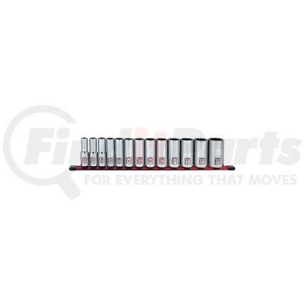 Sunex Tools 28002D 13 Pc. 1/2" Dr Deep Socket Set-SAE 12pt Rail
