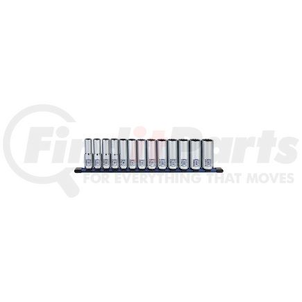 Sunex Tools 28102D 13 Pc. 1/2" Dr Deep Socket Set-MM 12pt Rail
