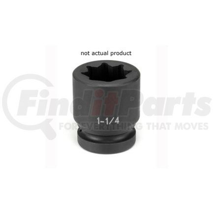 4528S by GREY PNEUMATIC - 1" Drive x 7/8" Standard Impact Socket- 8 Point