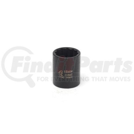 318MZ by SUNEX TOOLS - 3/8" Dr. 12 Pt. 18mm Impact Socket