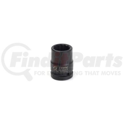 424MZT by SUNEX TOOLS - 3/4" Dr. 12 Pt. 24mm Thin Wall Impact Socket