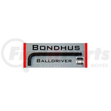 15758 by BONDHUS CORP. - Hex Ball End Wrench, 3.5mm, Long Length, L Shaped, 3.9" Long, with Hang Tab