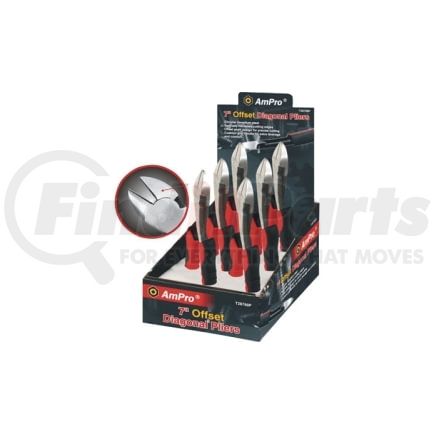Ampro Tools T19266 Diagonal Cutting Plier, Offset, 7 inch